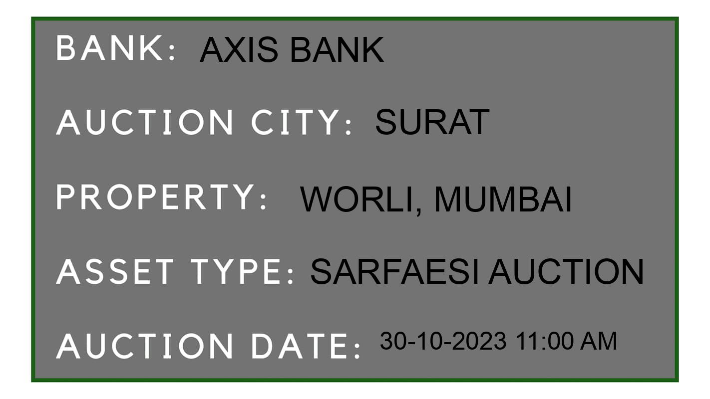Auction Bank India - ID No: 196728 - Axis Bank Auction of Axis Bank auction for Commercial Office in Pal, Surat