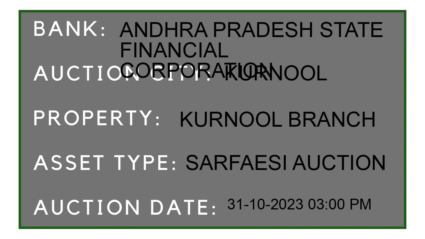 Auction Bank India - ID No: 196881 - Andhra Pradesh State Financial Corporation Auction of Andhra Pradesh State Financial Corporation auction for Residential Land And Building in Atmakur, Kurnool