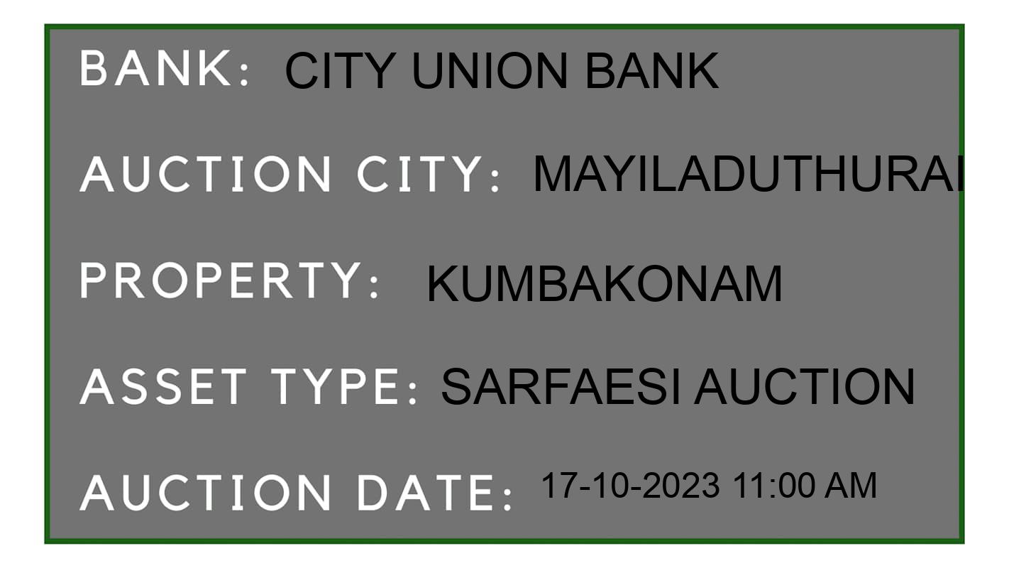 Auction Bank India - ID No: 197074 - City Union Bank Auction of City Union Bank auction for Plot in Sirkali, Mayiladuthurai