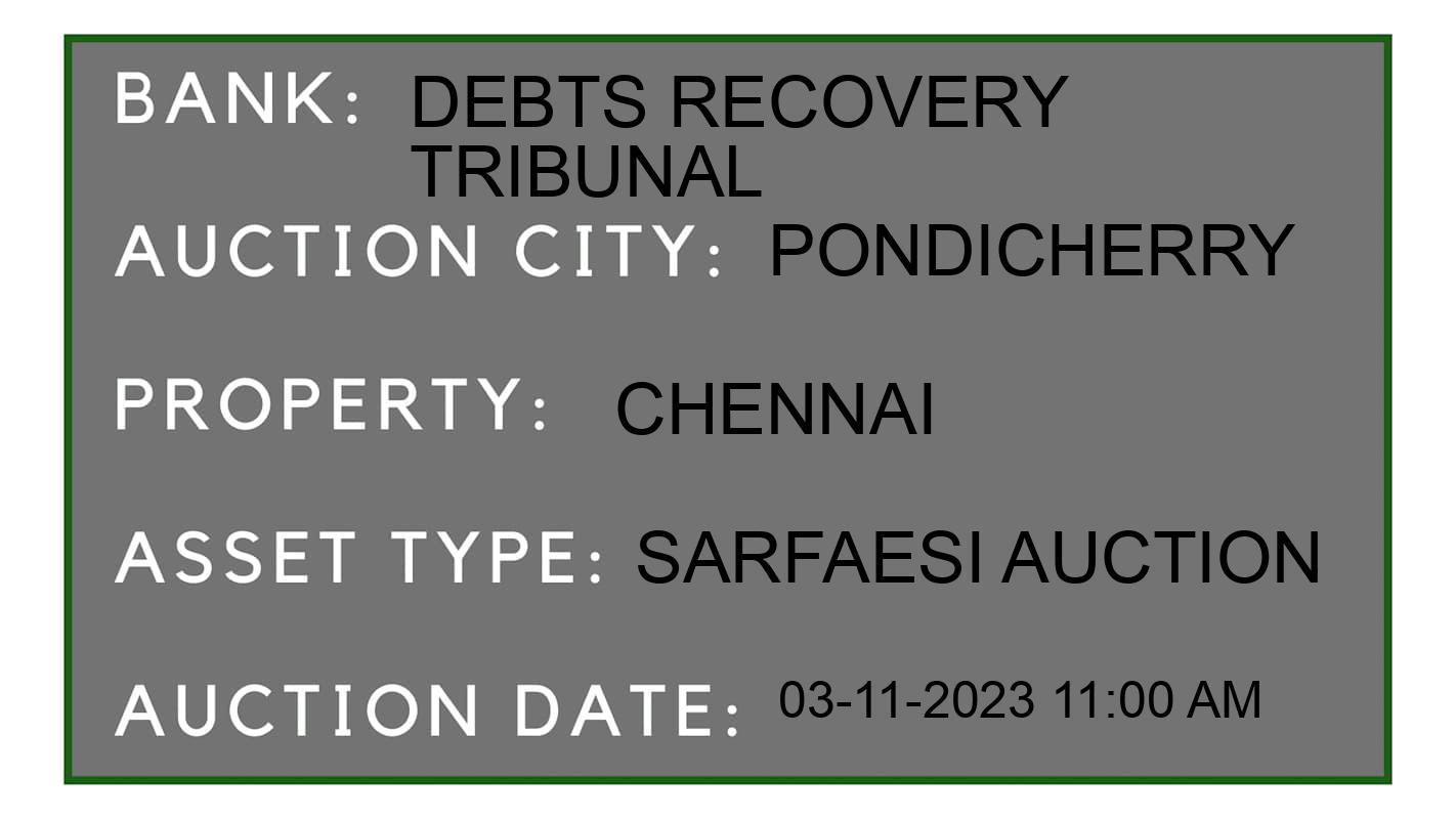Auction Bank India - ID No: 197103 - Debts Recovery Tribunal Auction of Debts Recovery Tribunal auction for Land in Oulgaret, Pondicherry