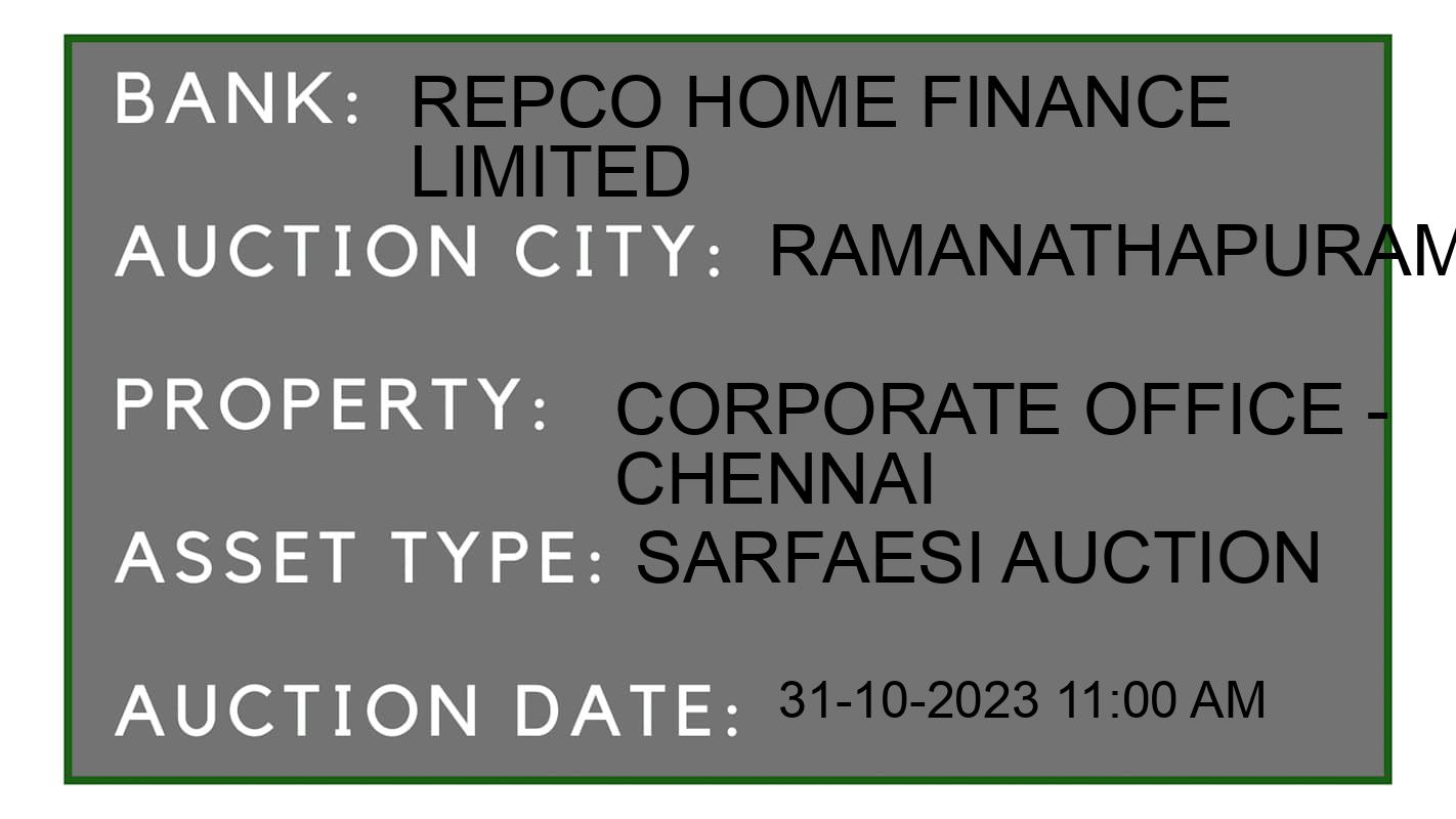 Auction Bank India - ID No: 197191 - Repco Home Finance Limited Auction of Repco Home Finance Limited auction for Land And Building in Ramanathapuram Taluk, Ramanathapuram