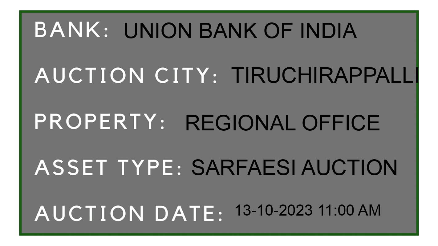 Auction Bank India - ID No: 197194 - Union Bank of India Auction of Union Bank of India auction for Industrial Land in Thiruverumbur, Tiruchirappalli