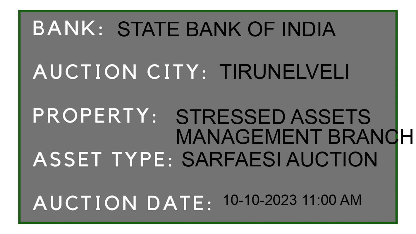 Auction Bank India - ID No: 197215 - State Bank of India Auction of State Bank of India auction for Land in Thuvarasi, Tirunelveli