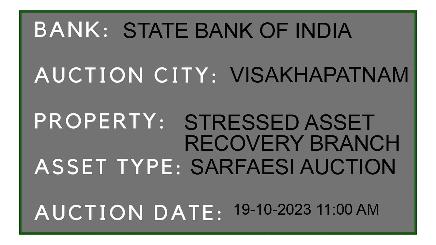 Auction Bank India - ID No: 197229 - State Bank of India Auction of State Bank of India auction for Plot in Visakhapatnam, Visakhapatnam