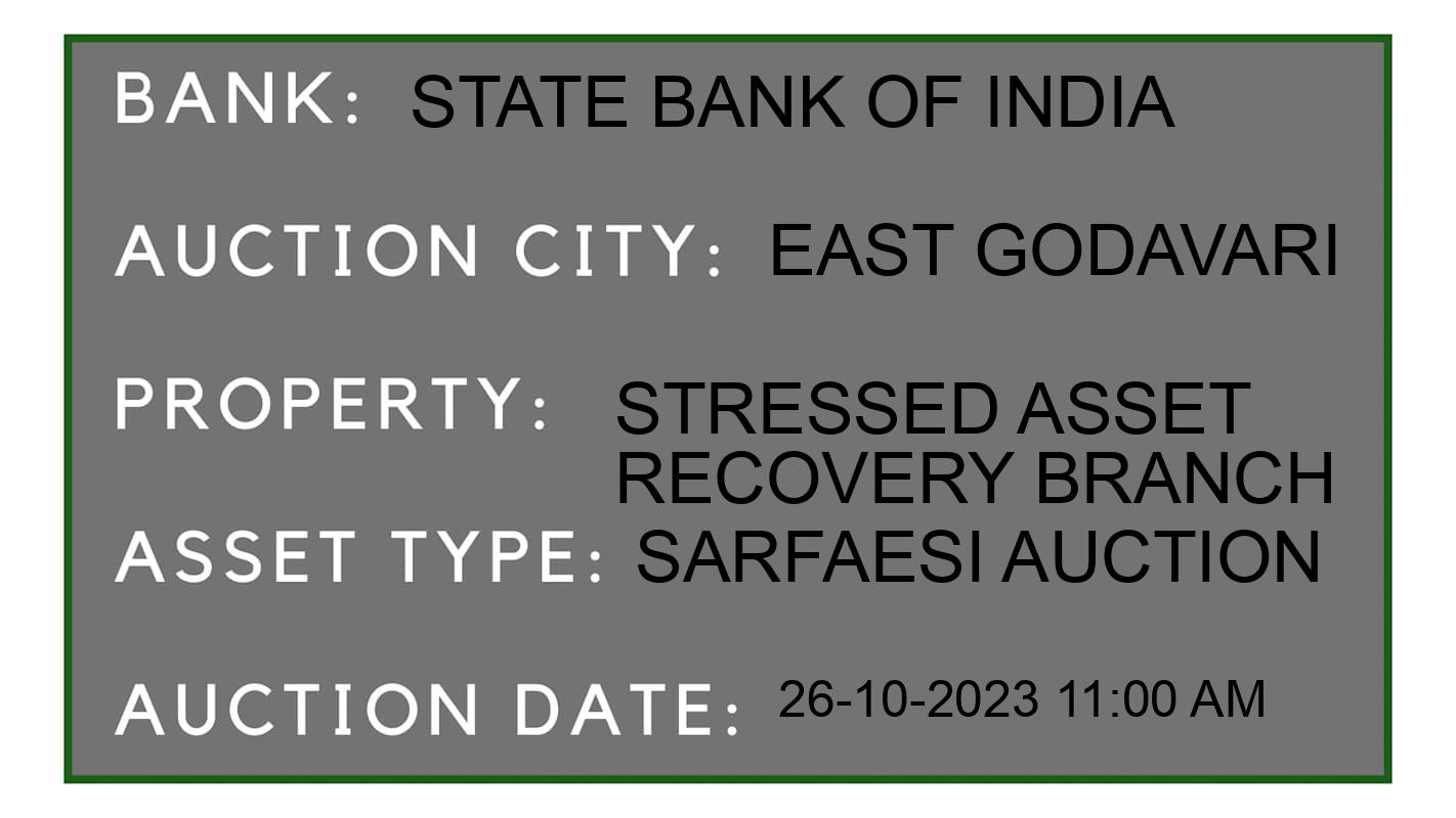 Auction Bank India - ID No: 197269 - State Bank of India Auction of State Bank of India auction for Land in Jaggampeta, East Godavari